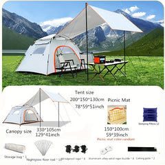 Portable Automatic Sun Shade Canopy for Camping and Travel
