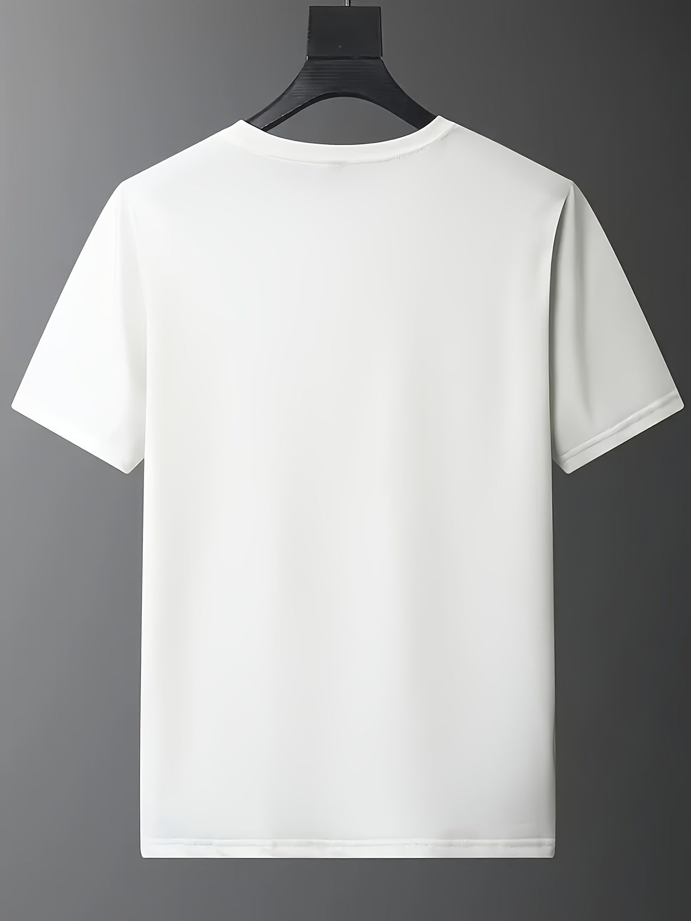 Stylish Letter Print Men's Sports Tee Comfy Fit Graphic Shirt