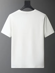 Stylish Letter Print Men's Sports Tee Comfy Fit Graphic Shirt