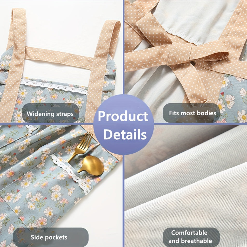 Polyester Aprons Cooking Kitchen Apron With Pockets Men Women