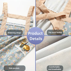 Polyester Aprons Cooking Kitchen Apron With Pockets Men Women