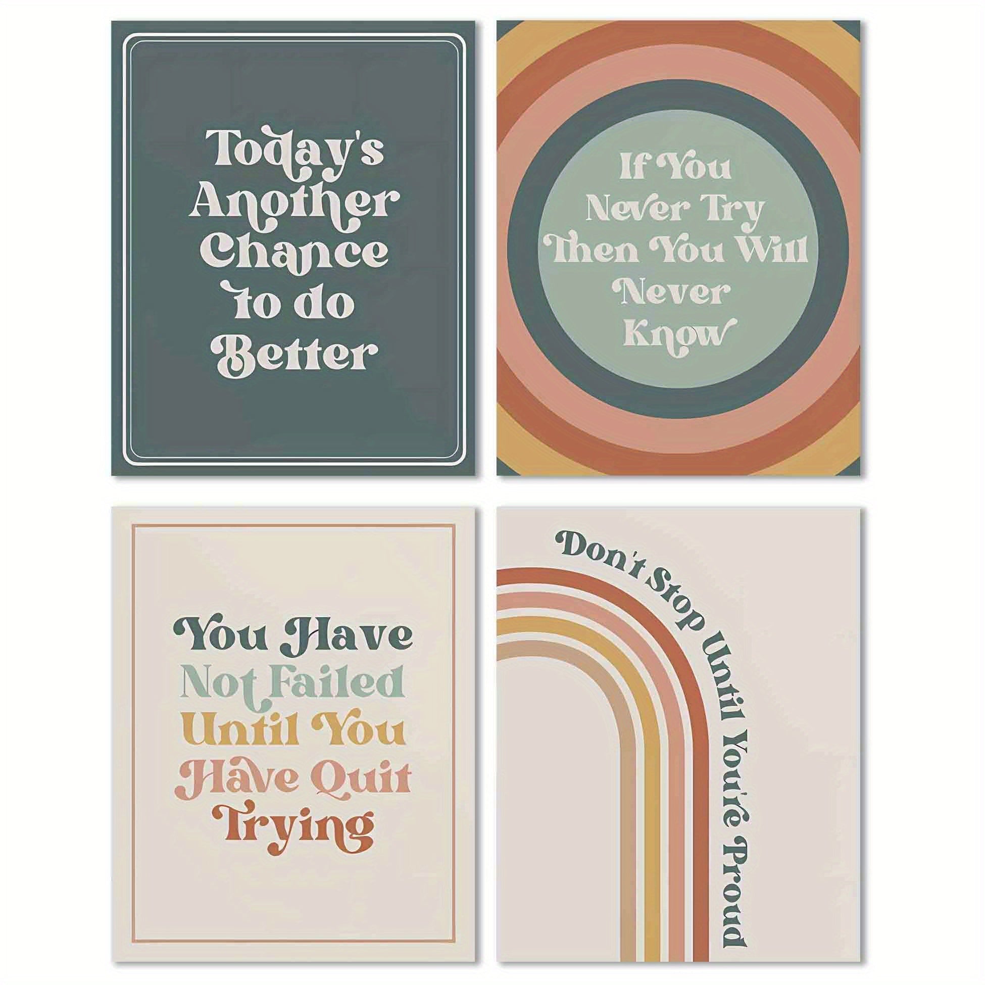 Boho Growth Mindset Classroom Quotes Poster Decor