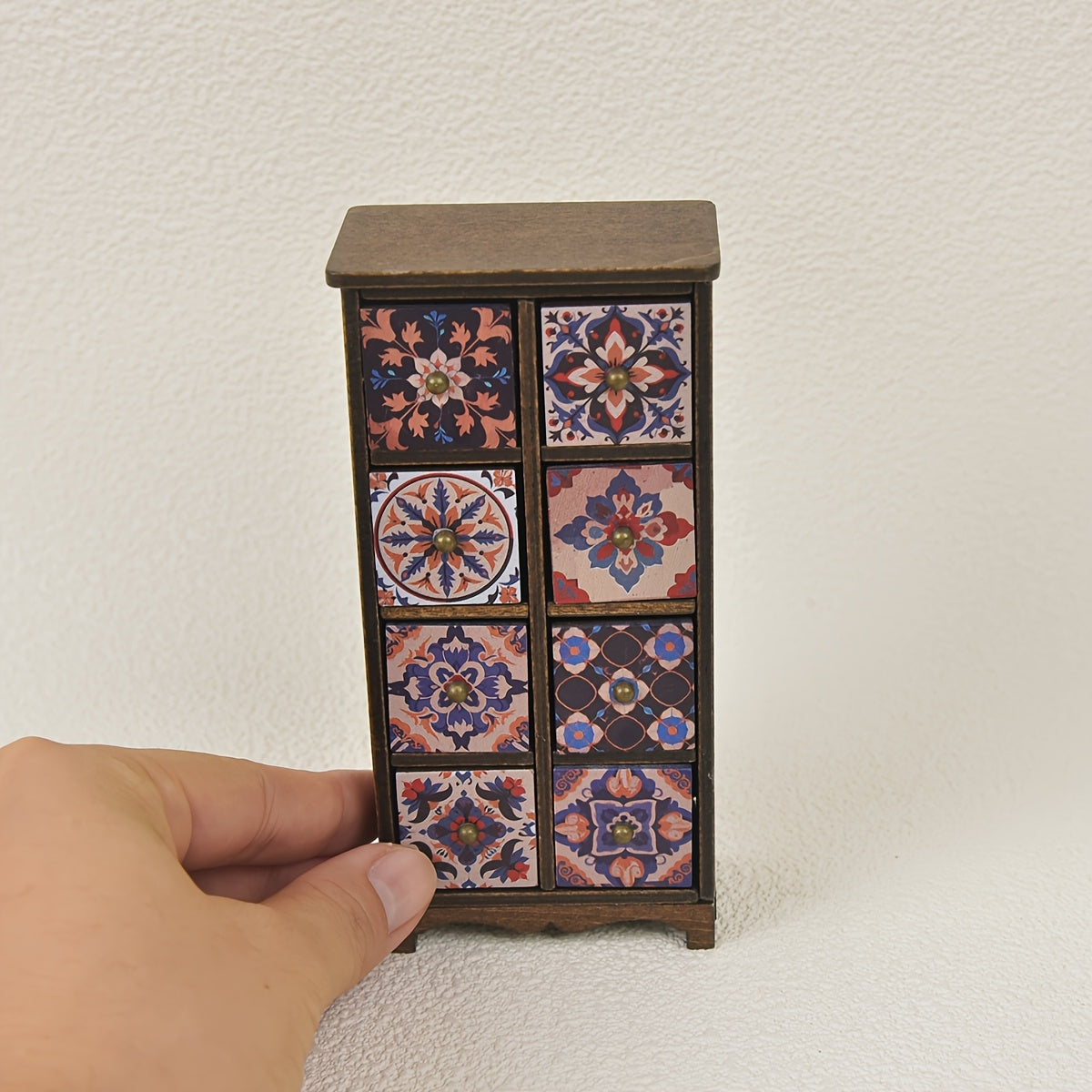 Wooden Cabinet Ornament Spring Decor for Dollhouse
