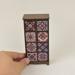 Wooden Cabinet Ornament Spring Decor for Dollhouse