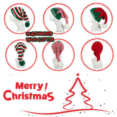 Personalized Christmas Knitted Hat with Custom Embroidery