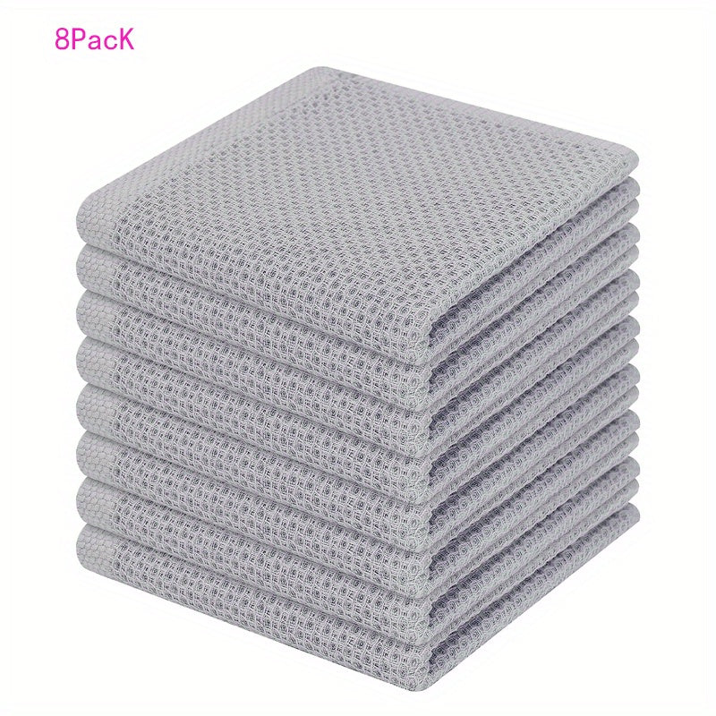 8pcs Washcloths Scouring Pads Soft Absorbent Dish Towel