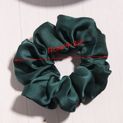 Solid Silk Scrunchies For Women Girls Soft Hair Ties
