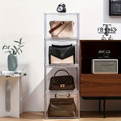1pc Transparent Storage Box Bags Storage Case Bedroom Living Room Accessories