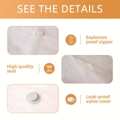 6pcs Vacuum Compression Storage Bag for Clothes Blankets Shirts