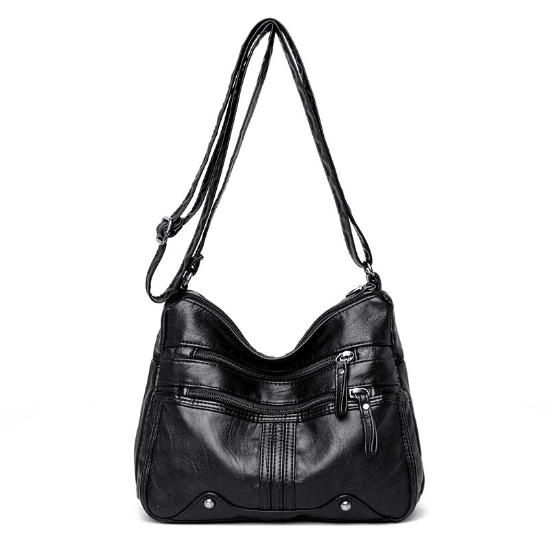 Studded Decor Crossbody Bag Women's Pocket Purse PU Leather Shoulder Bag
