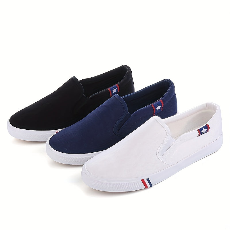 Women's Star Pattern Canvas Shoes Slip On Lightweight Sneakers
