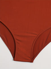  Colorblock Leopard Ruched Side One Piece Swimsuit