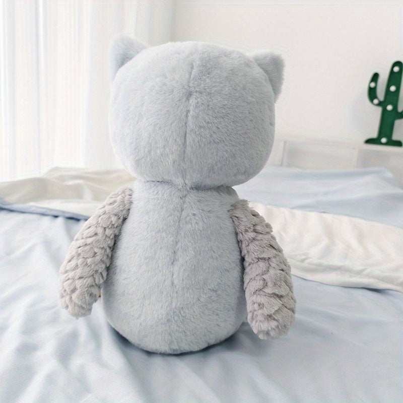 11.81in Owl Plush Light Gray - Perfect for Christmas & Halloween