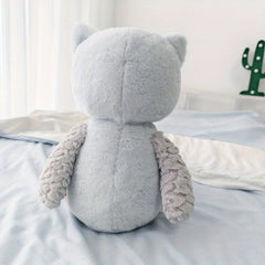 11.81in Owl Plush Light Gray - Perfect for Christmas & Halloween