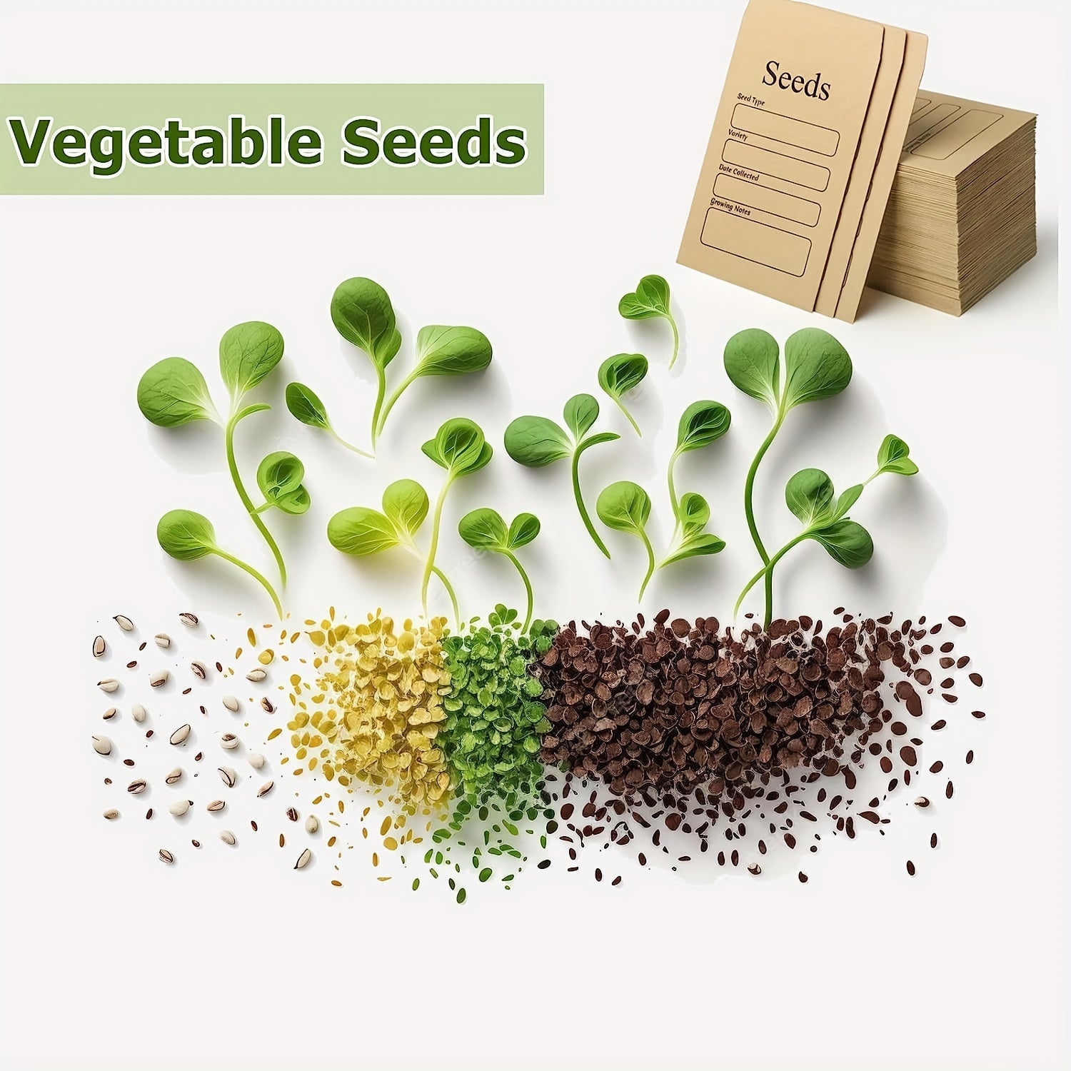 20pcs Small Self Adhesive Seed Storage Envelopes 8x11.9