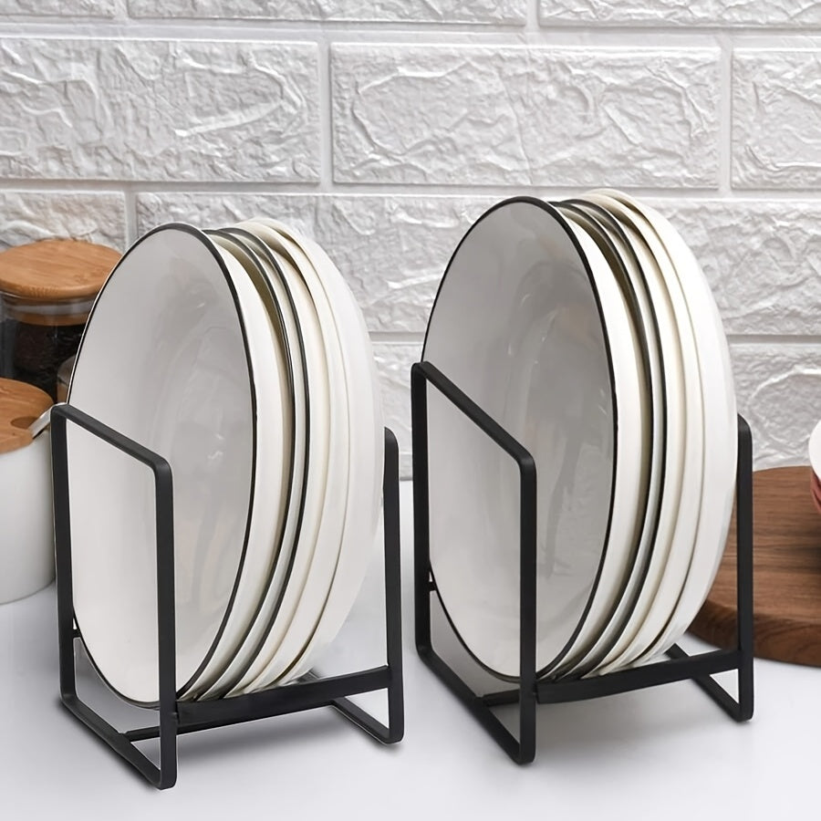 Home Plate Holder Vertical Cupboard Organizer Kitchen Counter Dish Organizer