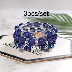 Bohemian Beaded Elephant Wings LOVE Ball Bracelet