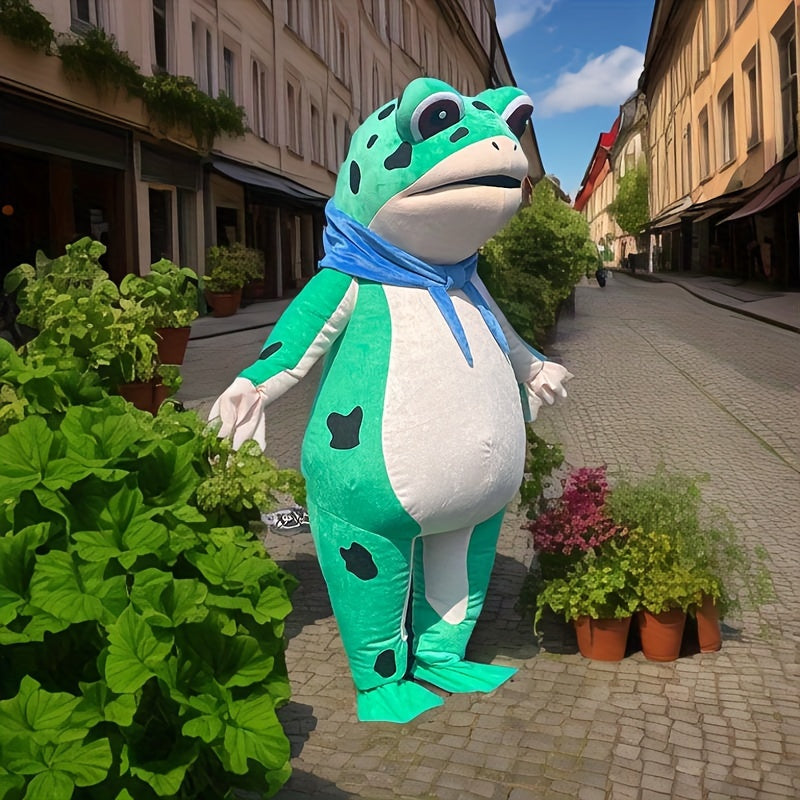 Funny Frog Inflatable Costume Set Halloween Toad Suit