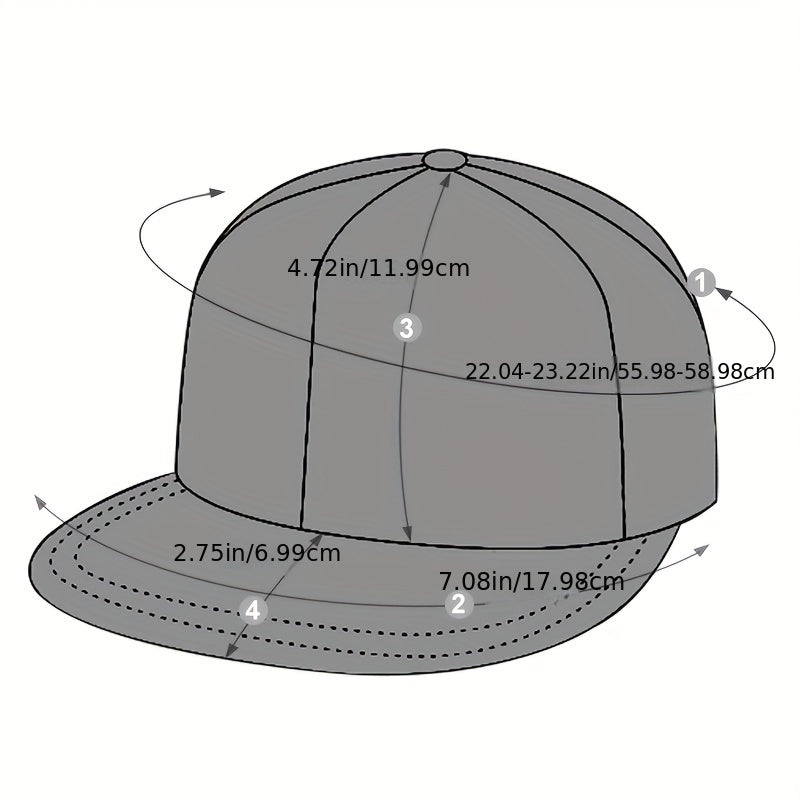Men's Hip Hop Hat With 2 Hands Embroidery