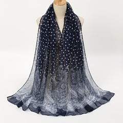 Polka Dot Paisley Print Scarves Casual Windproof Shawl