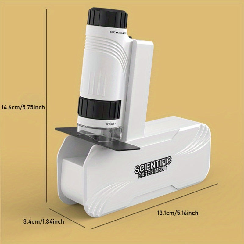 Kids' Portable Microscope with Detachable Base Compact Science Toy
