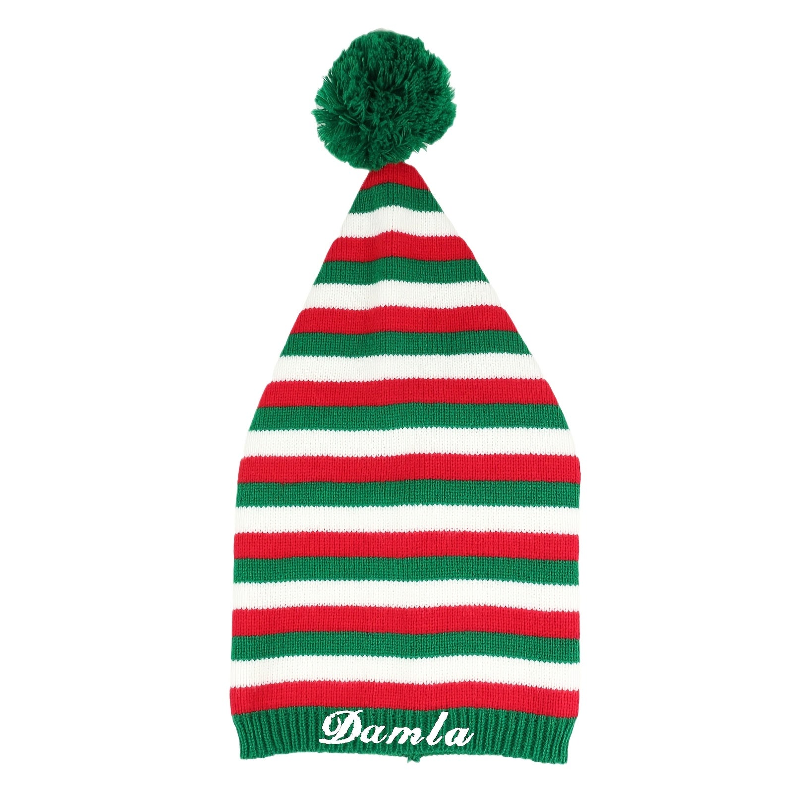 Personalized Christmas Knitted Hat with Custom Embroidery