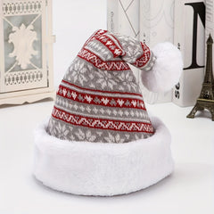 Thickened Plush Santa Claus Hat Winter Accessories Christmas Party Decors