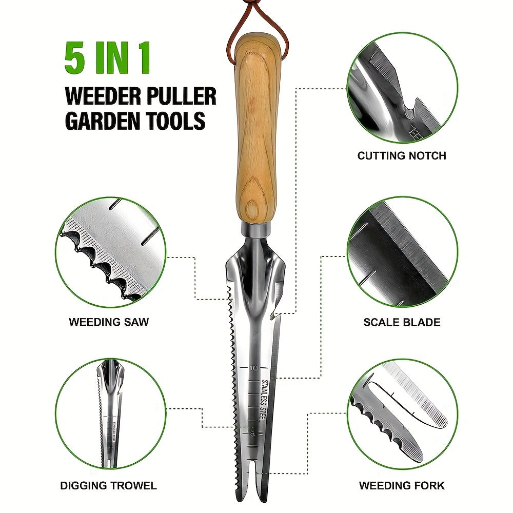 Hand Weeder Puller Dandelion Fork Weeding Tool Root Digging