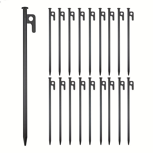 4pcs Steel Tent Nails Heavy Duty Awning Stakes - Outdoor Hiking Gardening Canopy