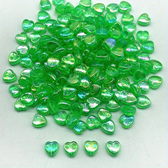 100pcs 8mm AB Heart Shape Acrylic Beads for Jewelry Making