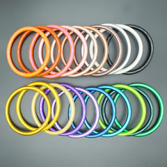 20-Color Glitter Jelly Silicone Bangle 65mm Bracelet Gift