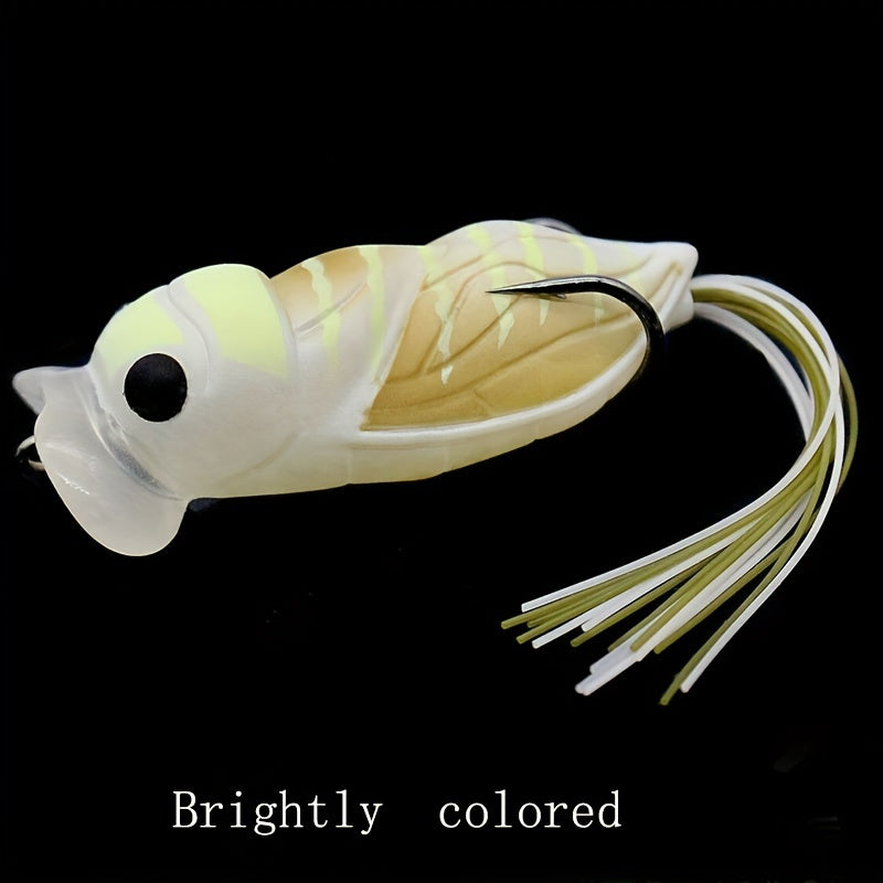 Bionic Cicada Silicone Soft Bait Double Hook Fishing Tackle
