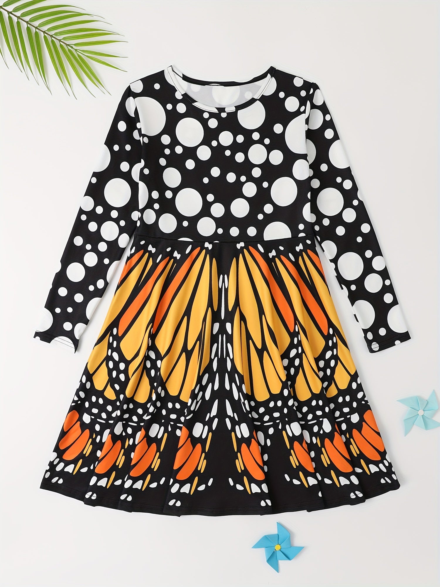 Butterfly Princess Cosplay Dress Polka Dot Print Dress
