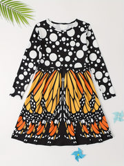 Butterfly Princess Cosplay Dress Polka Dot Print Dress