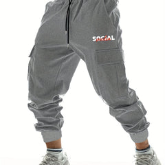 Casual Drawstring Cargo Pants Men's Joggers