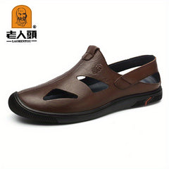 LAORENTOU Men's Breathable Sandals Slip On Outdoor Beach Shoes