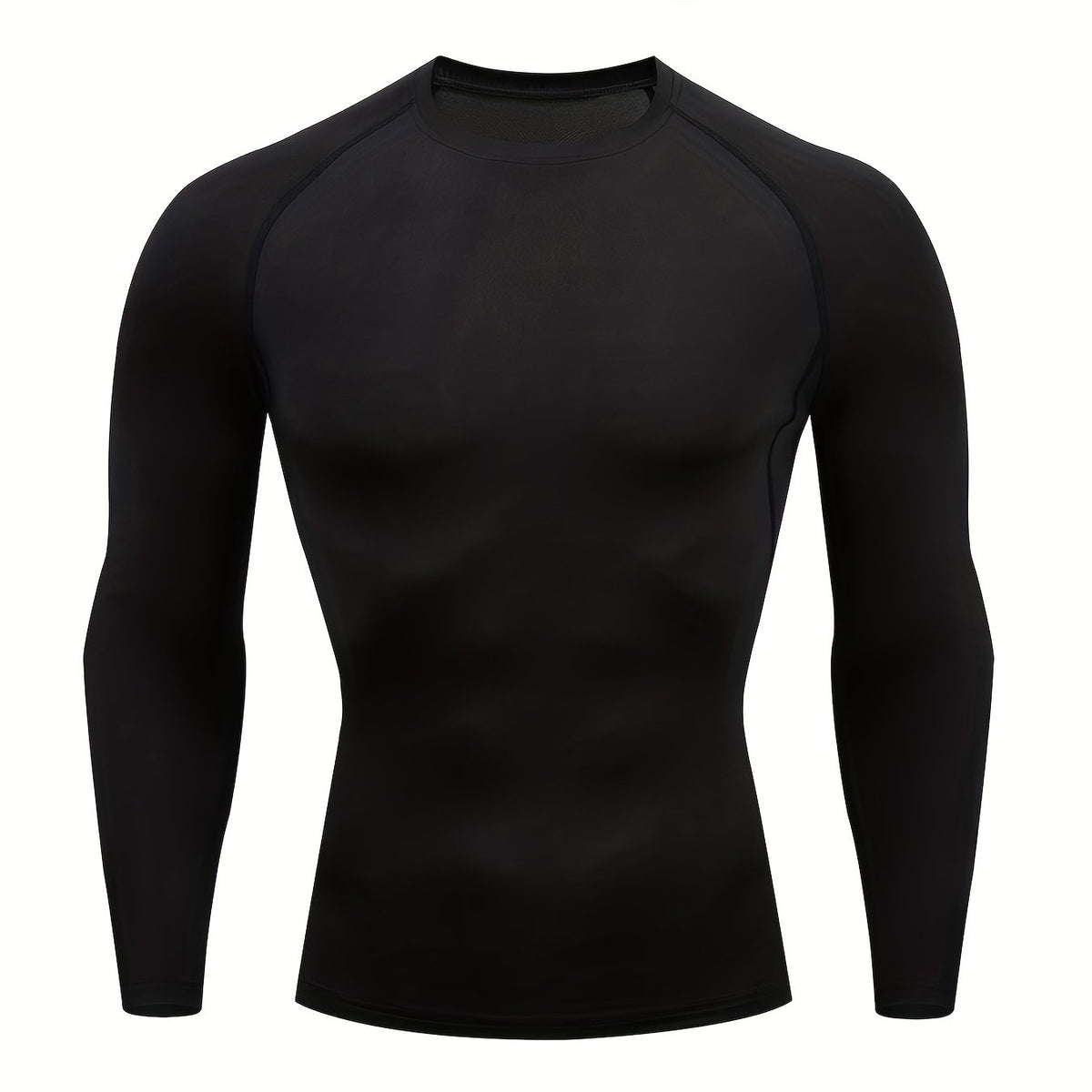 Men's Solid Quick Drying Long Sleeve Compression T-Shirt