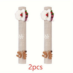3pcs Christmas Fridge Handle Cover Xmas Home Decor