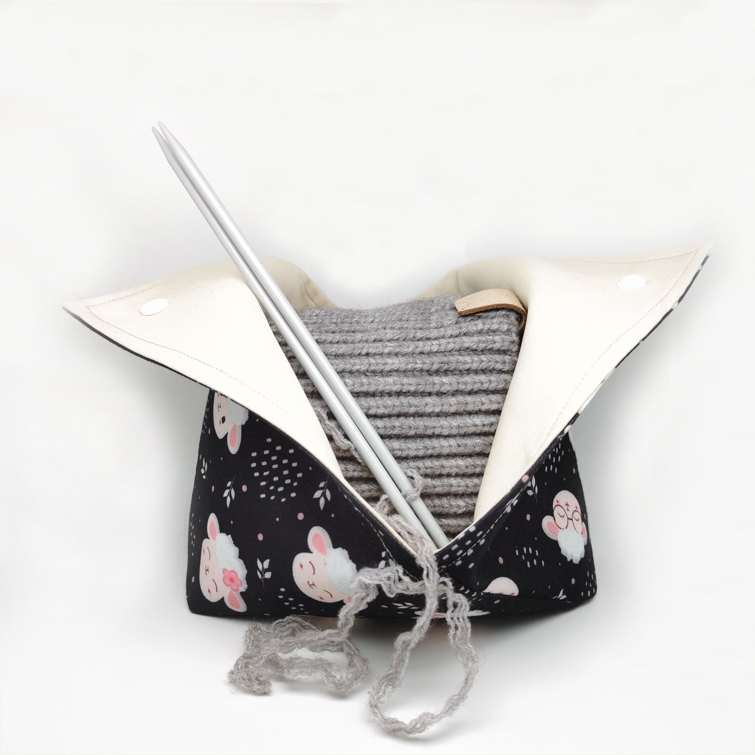 Cartoon Lamb Printing Yarn Storage Cloth Bag Organizer