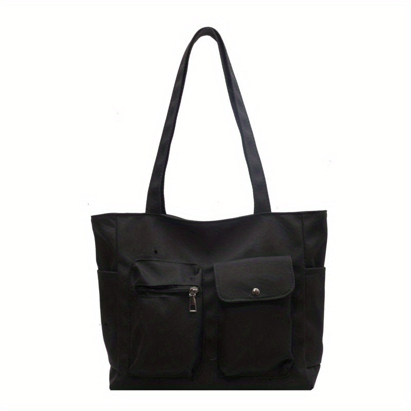 Casual Pocket Tote Bag Shoulder Handbag for Work School Travel