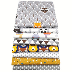 8pcs Large Size Cartoon Printed Fabric Bed Sheet Quilt Doll Patchwork DIY Fabric
