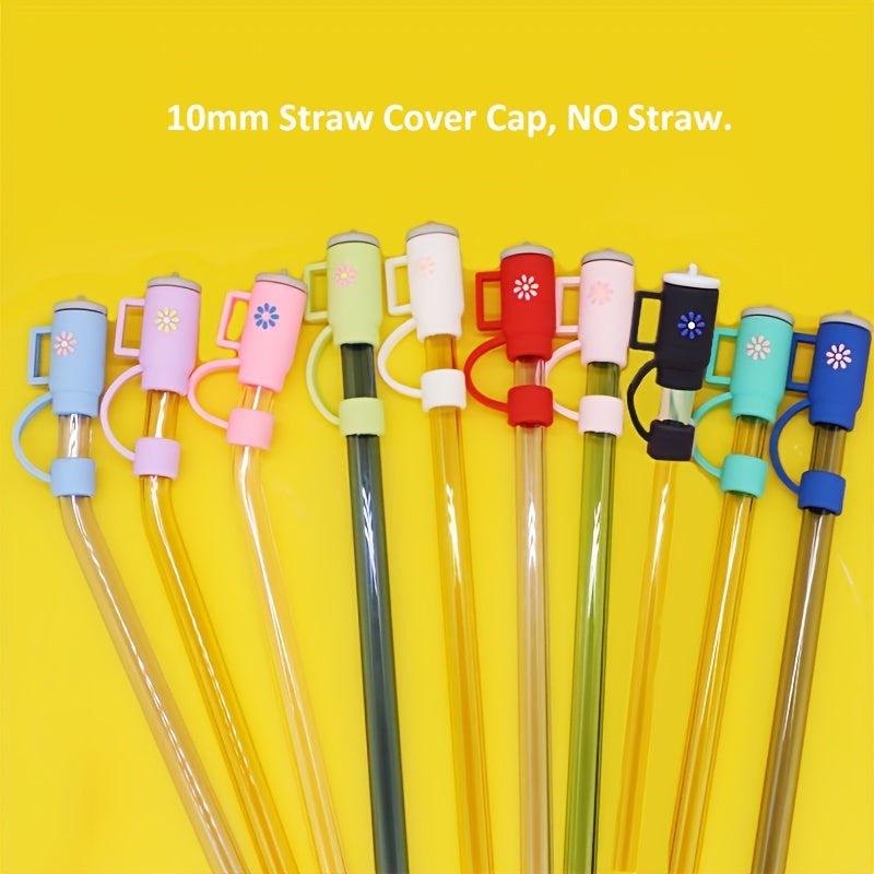 10pcs Colorful Straw Cover Caps For 30oz 40oz Tumbler