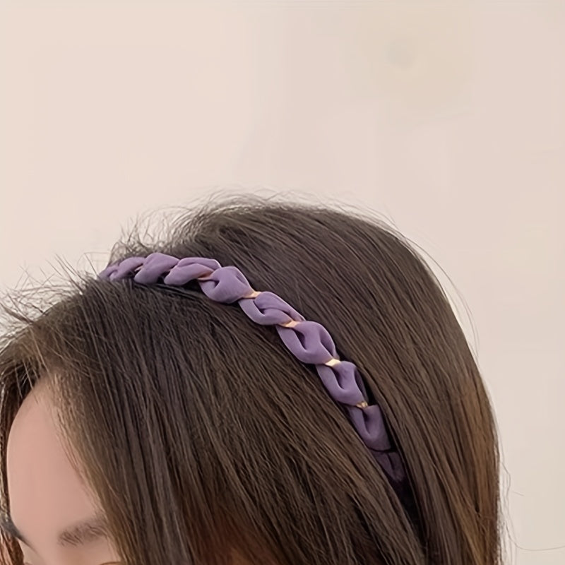 Skinny Organza Twist Headband Hair Band for Women