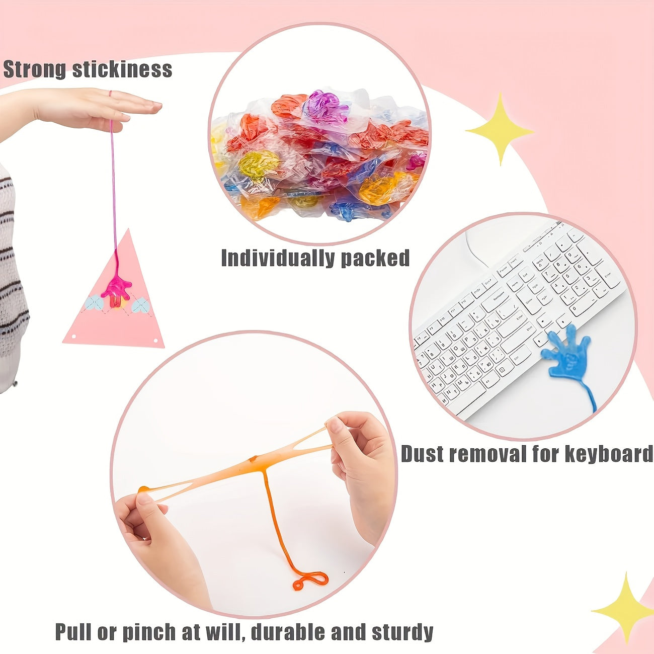 Stretchy Hand Toys Colorful Finger Puppets Sensory Play Party Favors