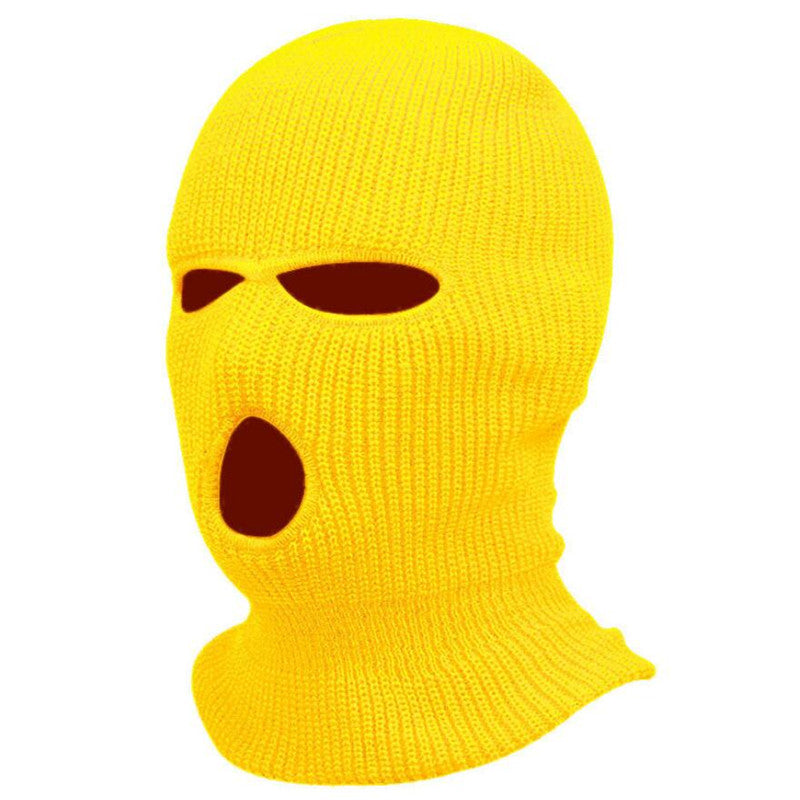 Winter Warm Head Cover 3 hole Knitting Ski Mask Cold Proof Riding Full Face Mask