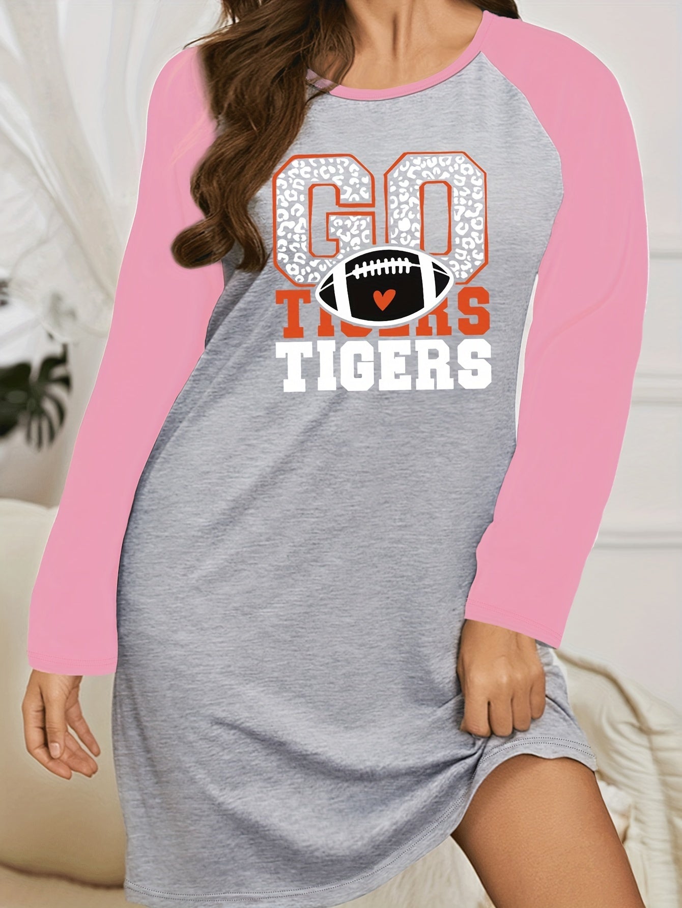  Sporty Nightdress Women's Plus Tee Sleep Dress