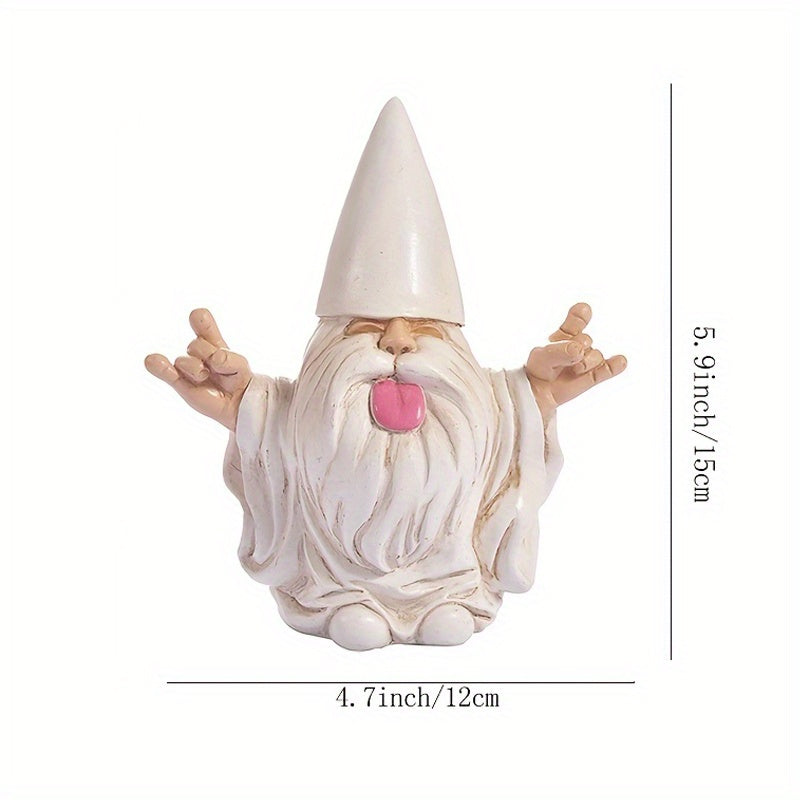 Dwarf in Robe Resin Ornament for Garden Decor