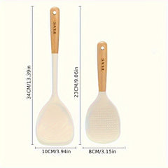 4pcs Portable Cooking Utensils Set Durable Frying Spatula Rice Soup Spoon