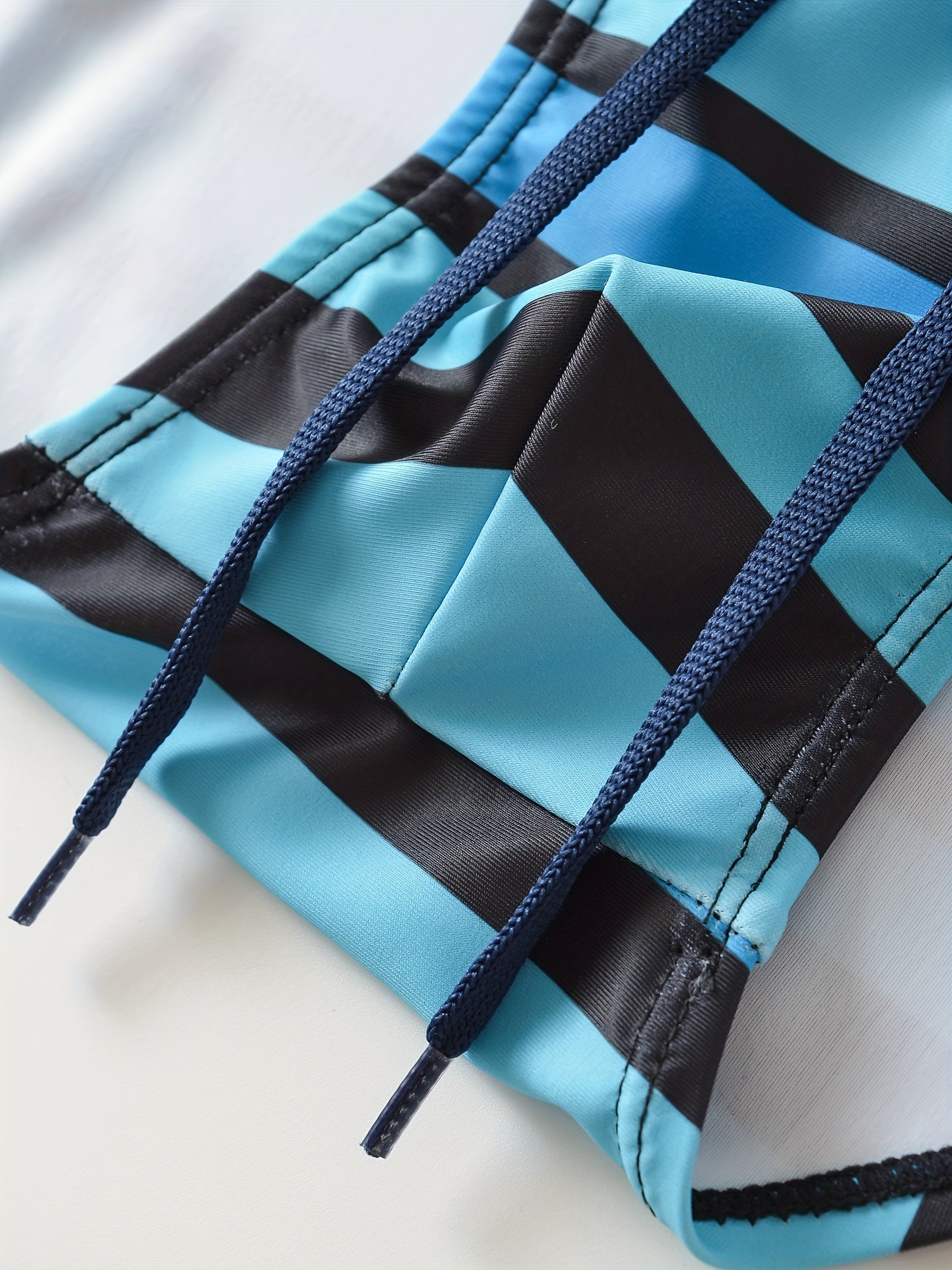 Men's Low Rise Striped Swim Trunk