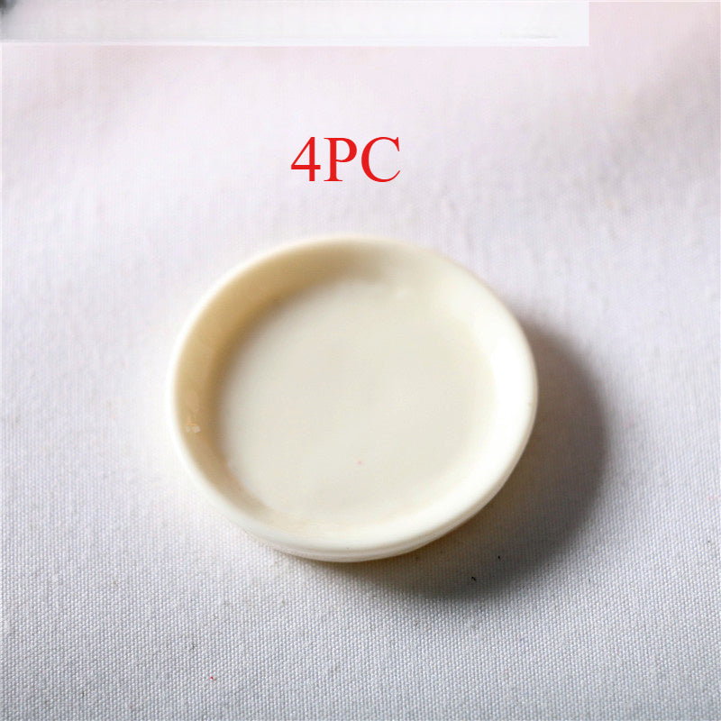 12-Piece Plate Set for Dollhouse Kitchen DIY Decor